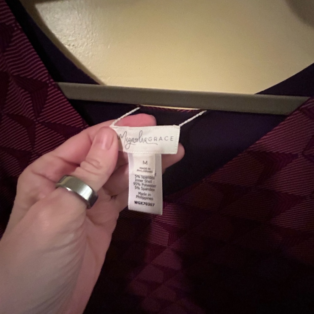 NWOT Magnolia Grace Reversible Elegant Patterned Sleeveless Dress, Zipper Back - Picture 15 of 16